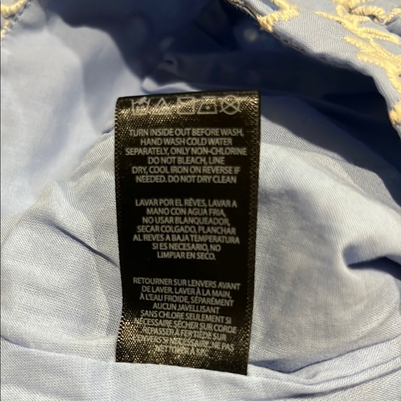 NVLT Blue and White Eyelet Women's Top, size small, NWT - Picture 12 of 14